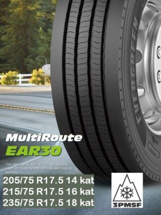215/75 R17.5 16kat 135/133L EAR30 düz M+S Evergreen Vietnam 2023 üretim lastik